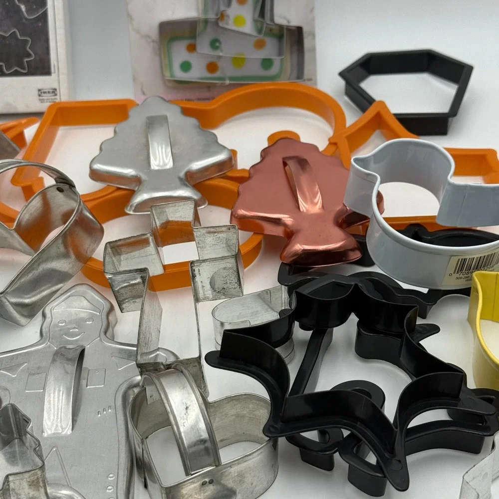 Mix Cookie Cutter Lot IKEA Vinterfint Sunny Side Up Bakery Metal Plastic Shapes